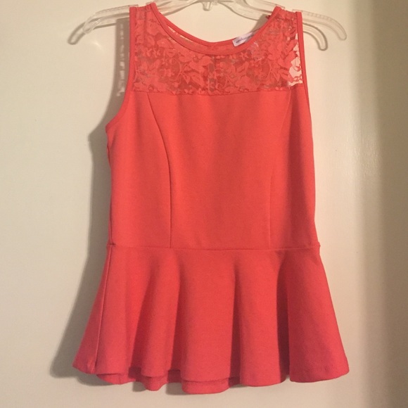 Pink peplum top