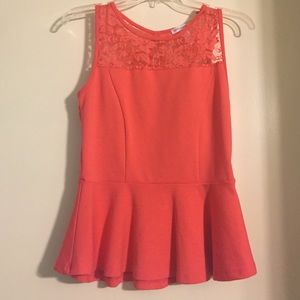 Pink peplum top