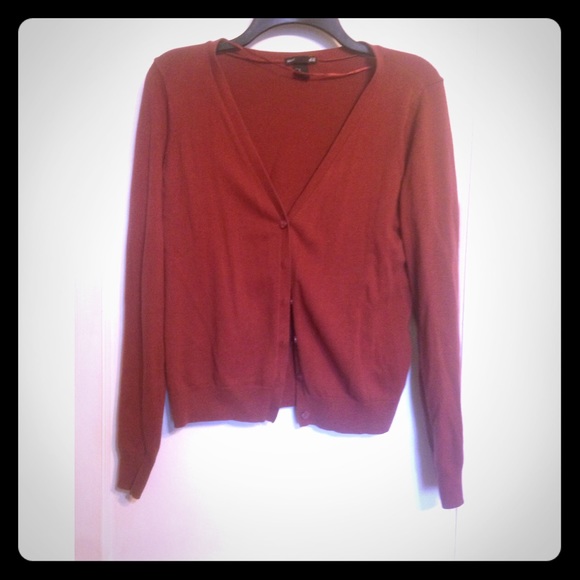 Red H&M cardigan