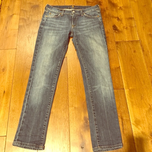 7 for all mankind straight leg ankle jeans