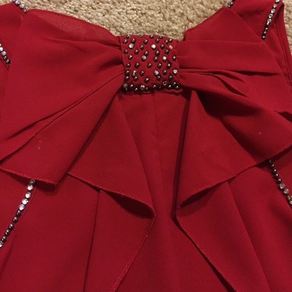 Bright red tank