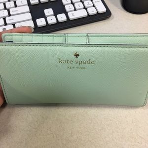 Kate Spade Mint Mojito Cedar Street Stacy Wallet