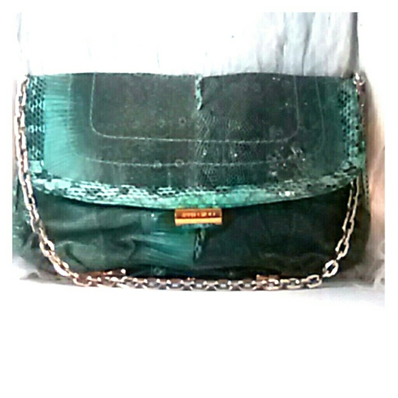 Authentic Jimmy Choo Arad Python Clutch Purse