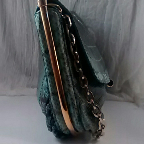 Authentic Jimmy Choo Arad Python Clutch Purse - Picture 2 of 4