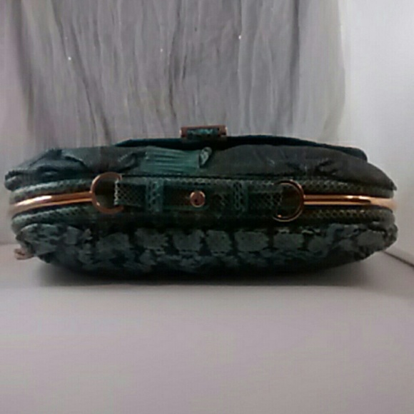Authentic Jimmy Choo Arad Python Clutch Purse - Picture 3 of 4
