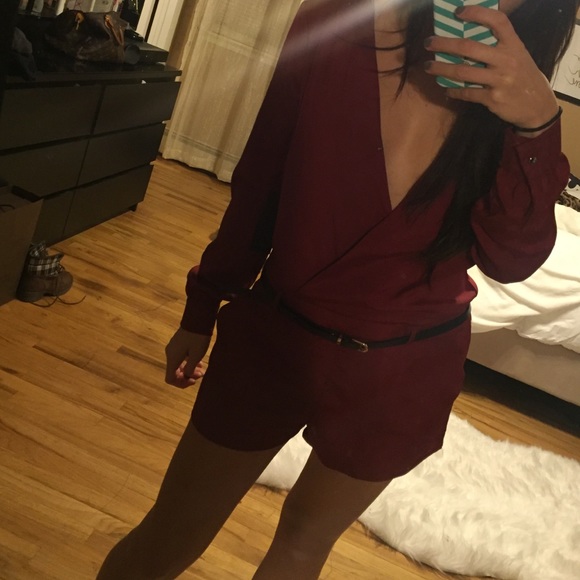 Forever 21 maroon romper