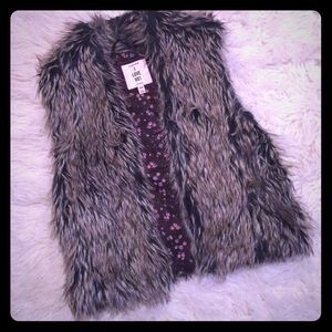 Brown Faux Fur Vest