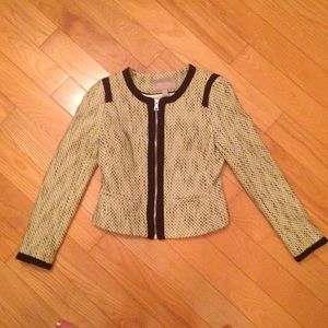 Banana Republic Yellow Tweed Parisian Jacket