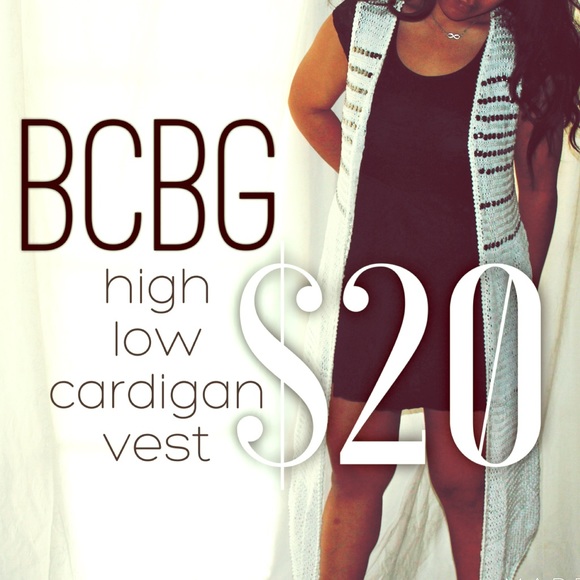 SOLD Leap Year Sale! High low knit cardigan vest