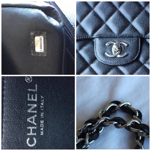 Chanel black quilted caviar single flap maxi - Picture 4 of 8