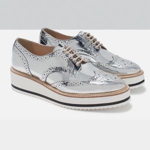 EXTREMELY AWESOME ZARA Metallic Platform Blucher