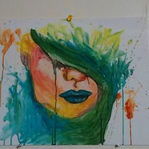 Canvas painting "abstract face"