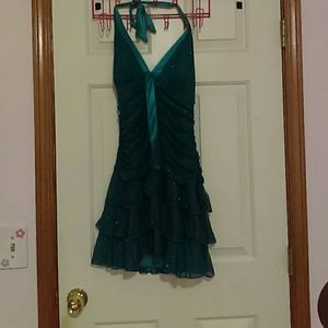 XOXO blue halter dress