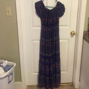 Off the shoulder, fun, patterned dress