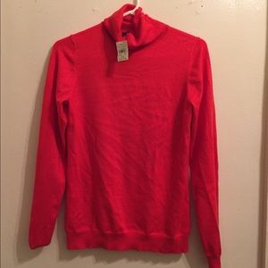 NWT Ann Taylor bright red turtle neck