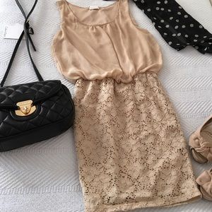 Nude Floral Dress