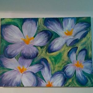 Canvas painting "purple flowers"