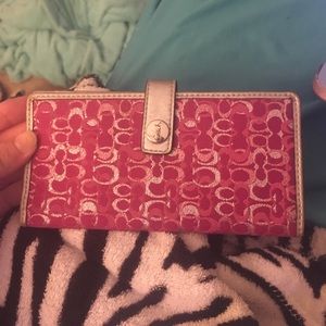 Pink Sparkle Coach Wallet