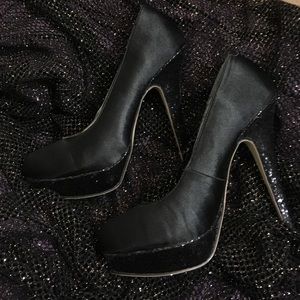 Madden Girl black sequin heels