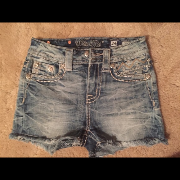 Miss Me tribal high waisted denim short shorts - Picture 1 of 2