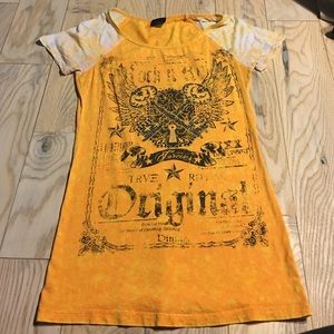 Orange yellow tee shirt