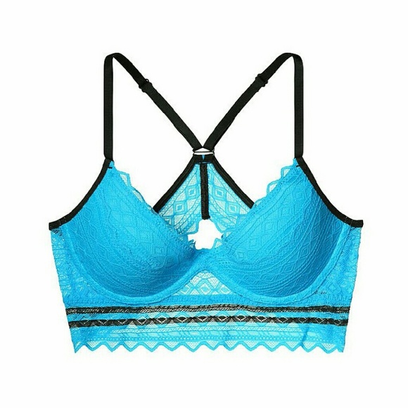 Victorias Secret pink lace triangle bralette