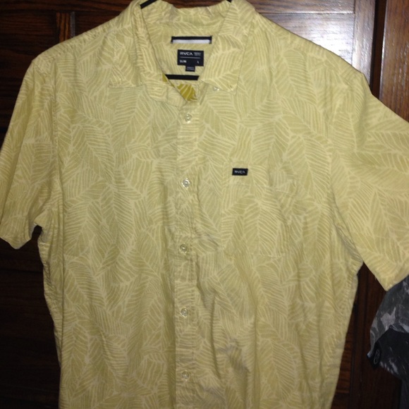 RVCA Yellow button up