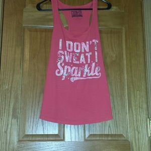 "I dont sweat i sparkle" tank
