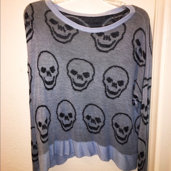 Brandy Melville reversible skull sweater RARE