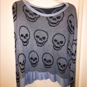 Brandy Melville reversible skull sweater RARE
