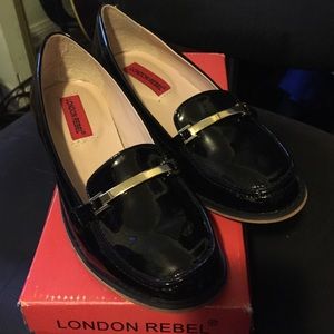 London Rebel black loafers