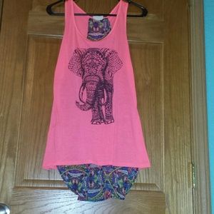 Mulyi-colored elephant tank