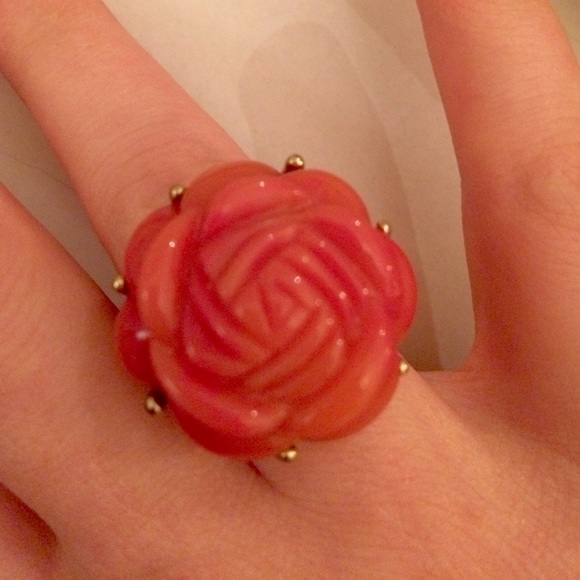 Red and gold rose ring