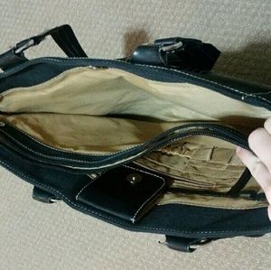 Black tote briefcase bags