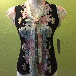 Flower silk blouse. Brand new, never wear
