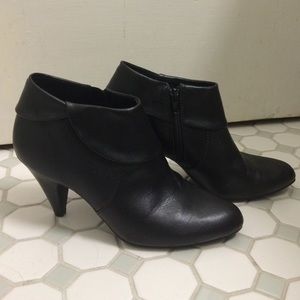 Faux leather ankle boots