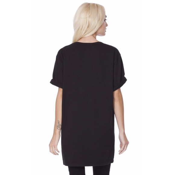 ✨HP✨NWT Oversized Boyfriend Lace Up Tee - Picture 3 of 4