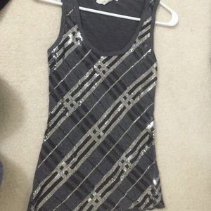 Grey & Silver sequin shirt