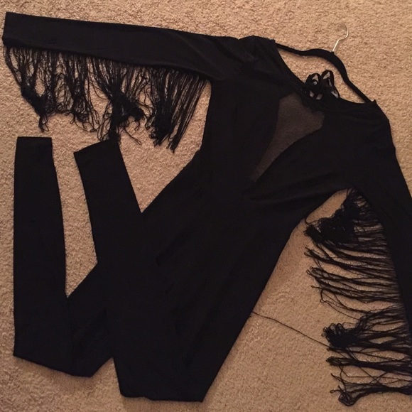 missguided fringe jumpsuit