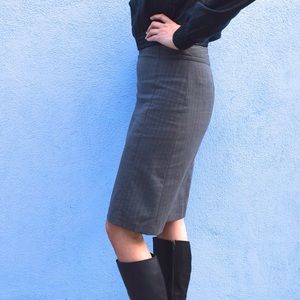 Grey wool skirt
