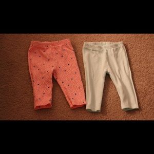 2 baby girl leggings