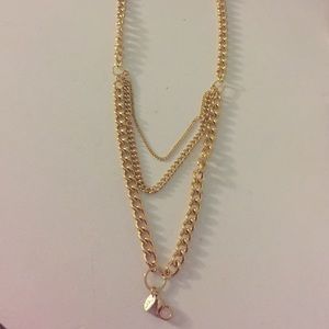 Authentic origami owl goldtone fashion necklace