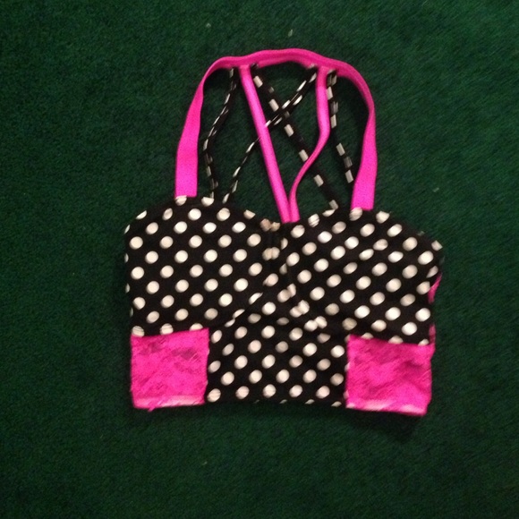 polka dot bra top