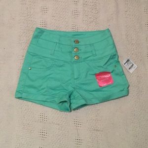 Teal High Waisted Short Shorts by Charlotte Russe