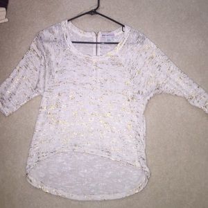 Cream shirt with golden specks