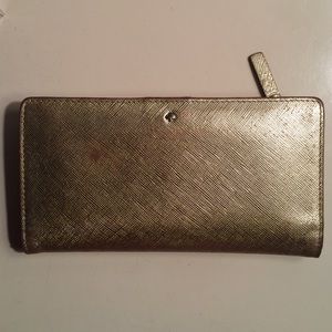 Kate Spade gold large wallet