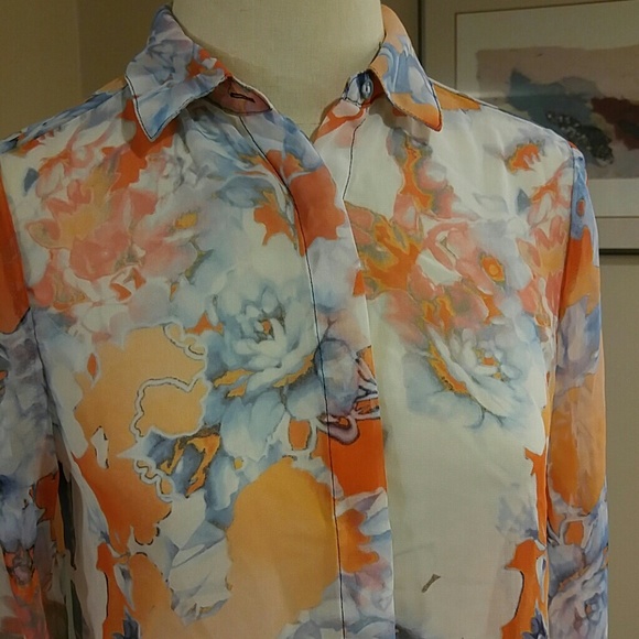 Colorful Sheer Blouse - Picture 2 of 4