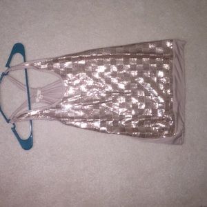 Rose Golden Sequin Shirt