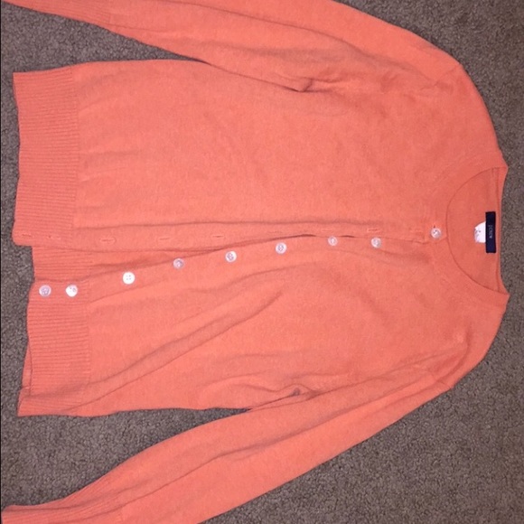 J. Crew orange cardigan