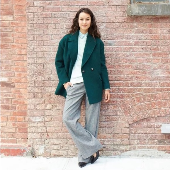 NWT Banana republic green cocoon wool coat - Picture 2 of 4